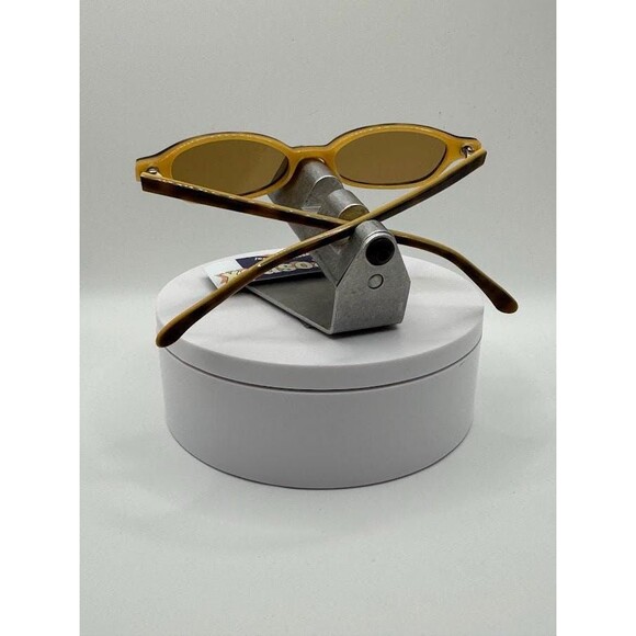 Vintage Y2K Eyeglasses | NOS | Small Oval Style | Tortoise & Yellow Frame | - Picture 7 of 10